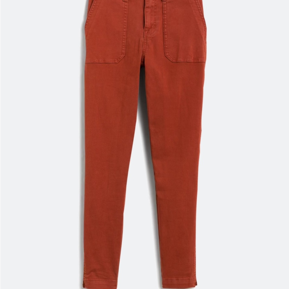 Studio Blue: Sophia Skinny Utility Pocket Rust Orange Pants 32/14